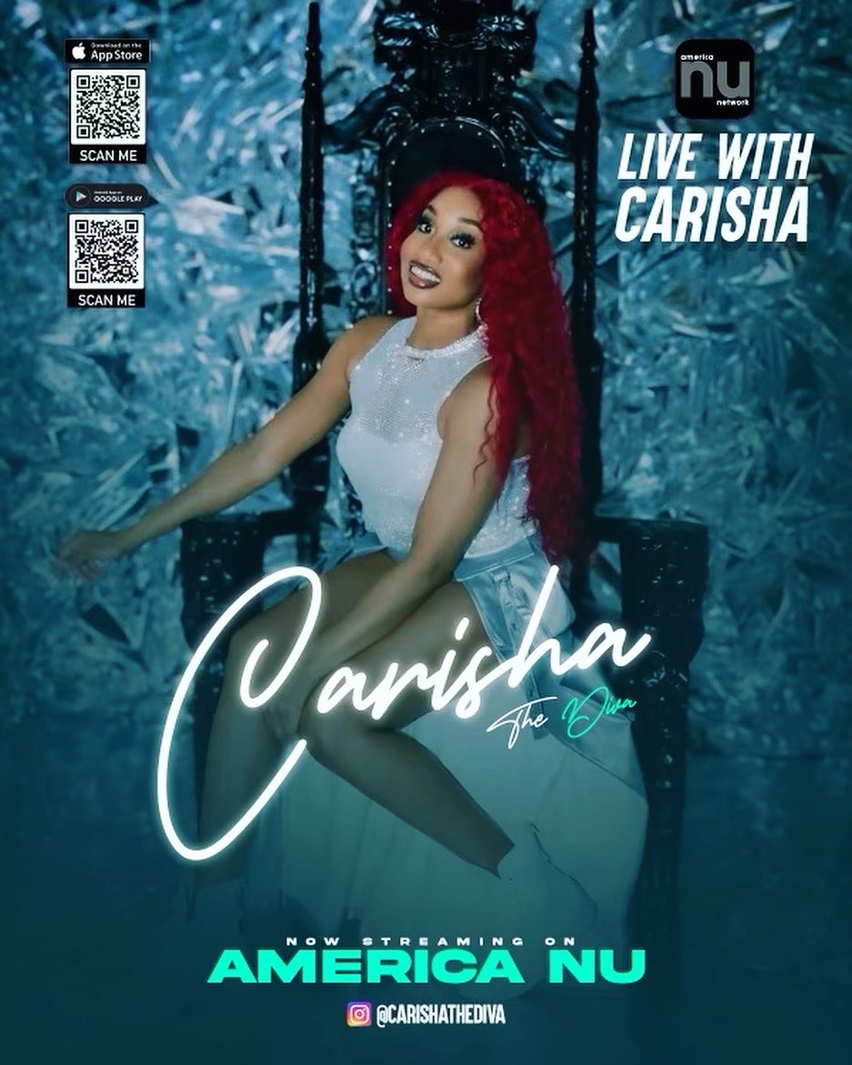 Live with Carisha Show Coming to America Nu Network April 2024.