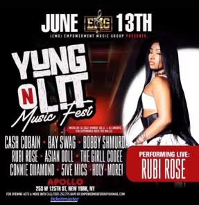 Empowerment Music Group Presents The Yung N Lit Music Festival at the Iconic Apollo Theater on Thursday, June 13th