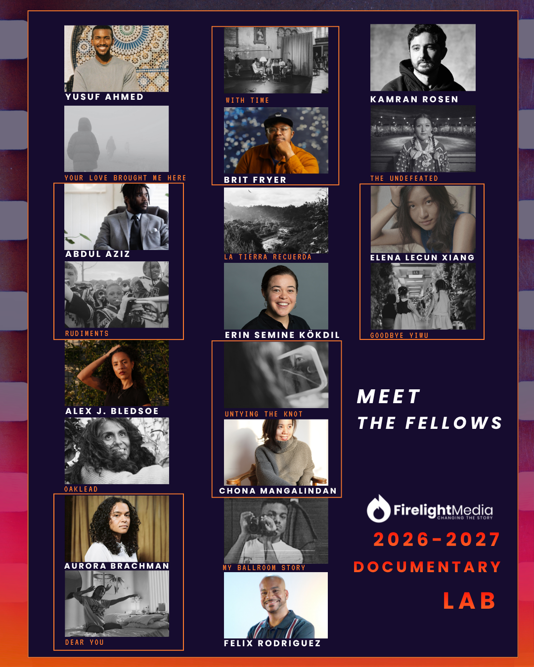 Firelight Media Announces 10 Filmmakers Selected for 2026–2027 Documentary Lab Fellowship
